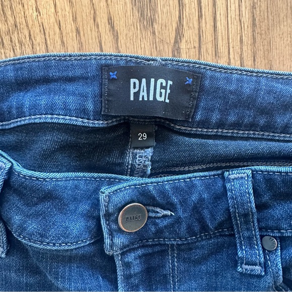 Paige Skyline Skinny Jeans Medium Dark Wash Blue Denim Size 29 Casual - Picture 6 of 12